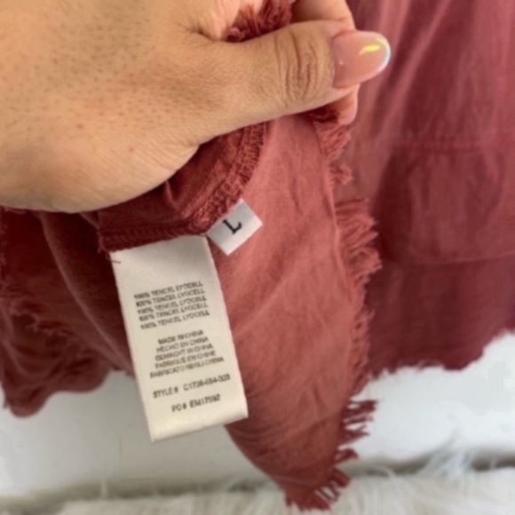 Anthropologie Cloth & Stone Tiered Button Down Top - Picture 5 of 8